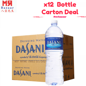 Dasani Pure Drinking Water (1.5 L) x 12 Bottles Carton Deal ('Mineral Water')
